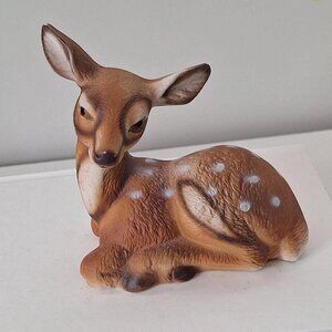 Vintage Spotted Fawn Deer Figurine Japan Porcelain Statue